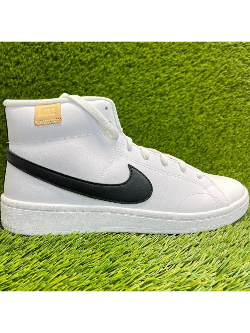 Nike Court Royale 2 Mid Mens Size 10 White Black Athletic Leather Shoes Sneakers